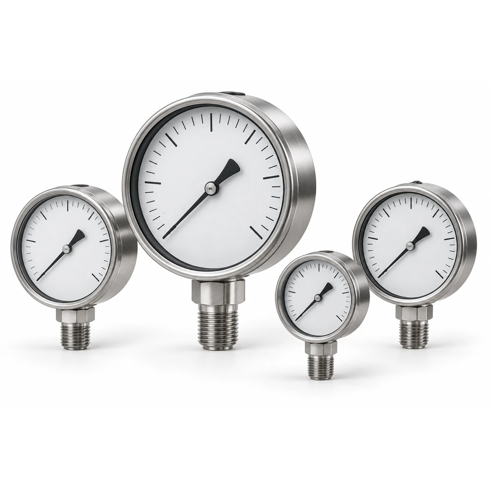 Industrial pressure gauges